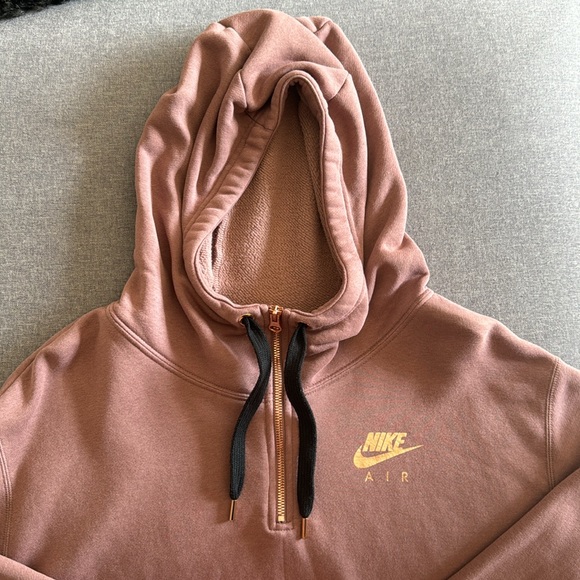 Nike Cropped Quarter Zip Hoodie Size L - Picture 4 of 5